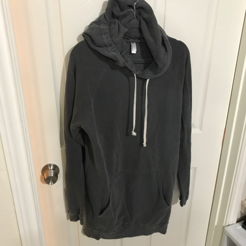 American Apparel gray hoodie dress